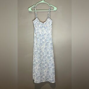 Speechless Blue and White Floral Dress